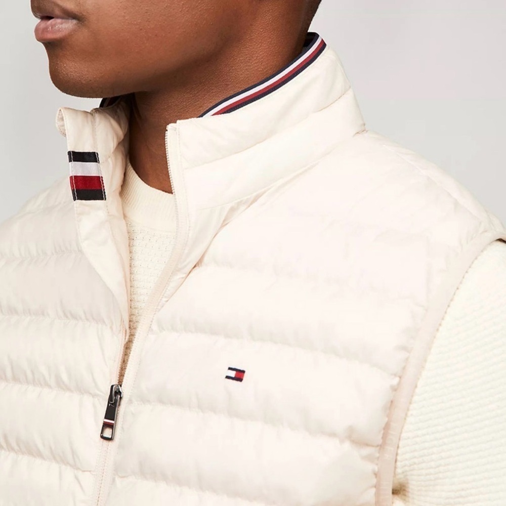 Tommy Hilfiger Oversize Beige Puffer Vest